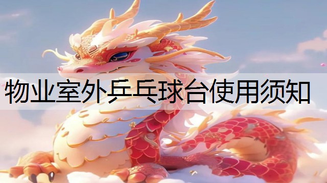 物业室外乒乓球台使用须知