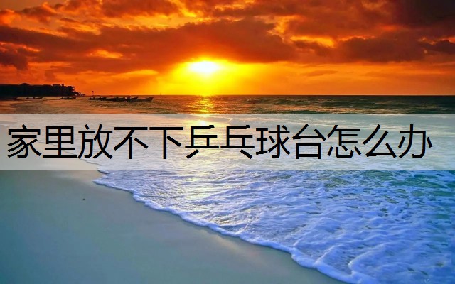 家里放不下乒乓球台怎么办