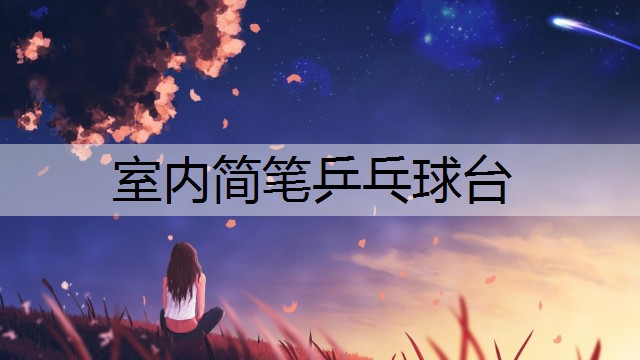 室内简笔乒乓球台