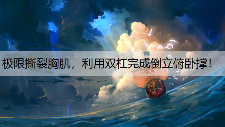 极限撕裂胸肌，利用双杠完成倒立俯卧撑！
